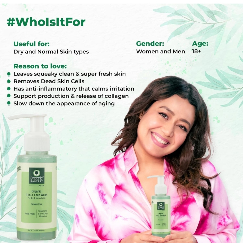 New Organic Harvest 3-in-1 Face Wash & Organic Harvest 5 in 1 Lip Balm 
